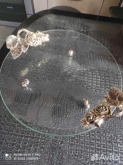 Комплект: блюдо для фруктов и салфетница