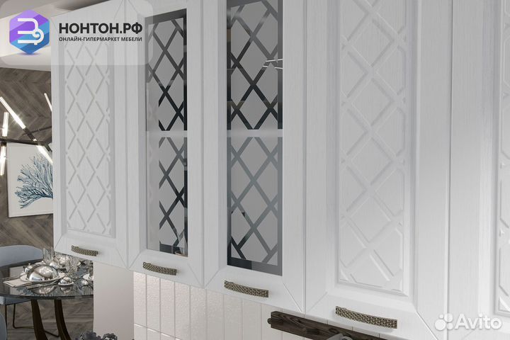 Кухня Агава 1.6 м акация белая / мята