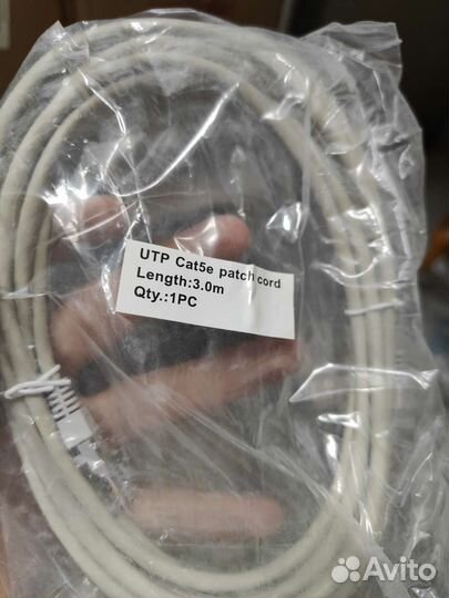 Сетевой интернет кабель патчкорд, витая пара, UTP