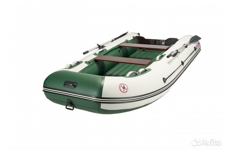 Лодка mishimo lite 335 бело-зеленый цвет