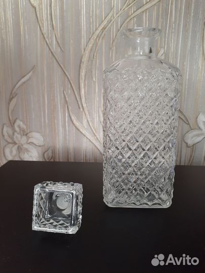 Штоф хрустальный богемия со стаканами