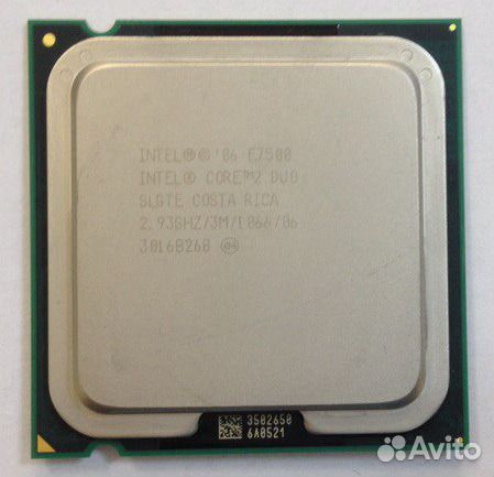 Процессор s775 Intel Core2Duo E7500, 2.93GHz*2