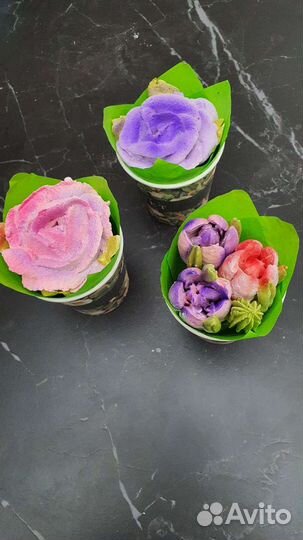 Зефирный букет, кондитерские изделия, десерты