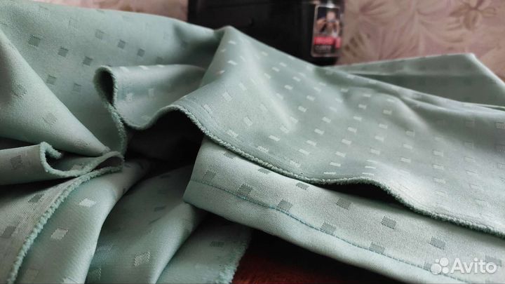 Скатерть зелёная хлопковая