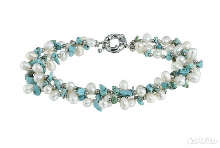 Комплект бусы,браслет на руку