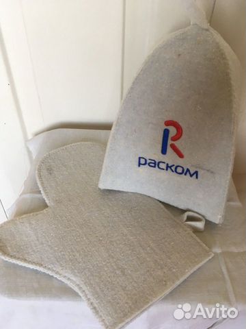 Комплект для сауны: шляпа и варежка, новые, матери