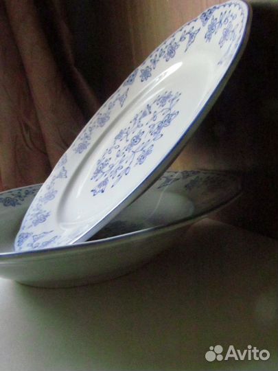 Предметы сервиза фарфор, кобальт, Jager Eisenberg