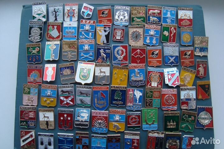 Значки СССР гербы городов