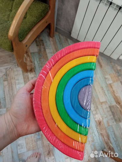 Радуга балансир деревянная развивающая игрушка