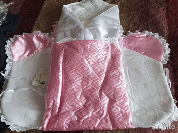 Конверт (новый) на выписку для девочки осень