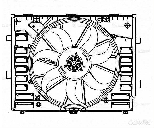 Luzar LFK1858 Эвентилятор охл. для ам VW Touareg I