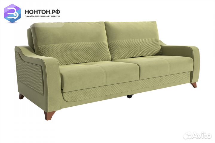 Диван книжка Дуглас 3-х местный светло-зеленый