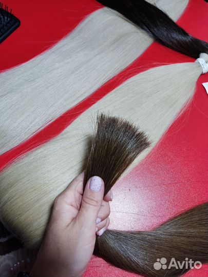 Волосы натуральные срез