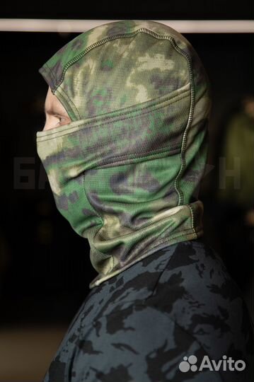 Балаклава Coolmax на флисе, мох