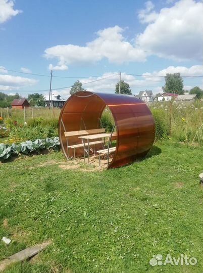 Беседки на дачу из поликарбоната