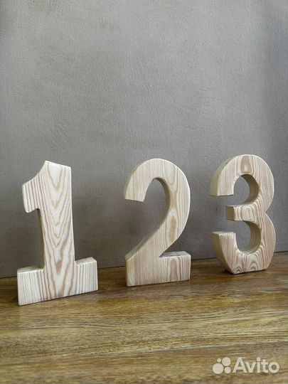 Цифры для фотозоны декор из дерева