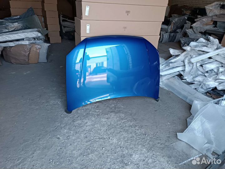 Капот лада калина серебристо ярко синий слива