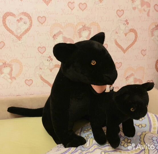 Игрушка мягкая Пума с детёнышом