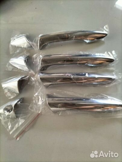 Хром накладки на дверные ручки хендай солярис