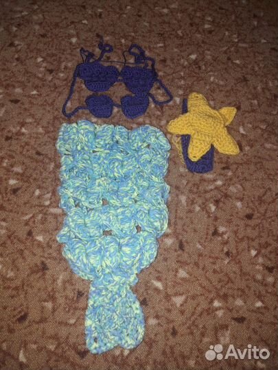 Вязаные костюмы для фотосессии на новорожденного