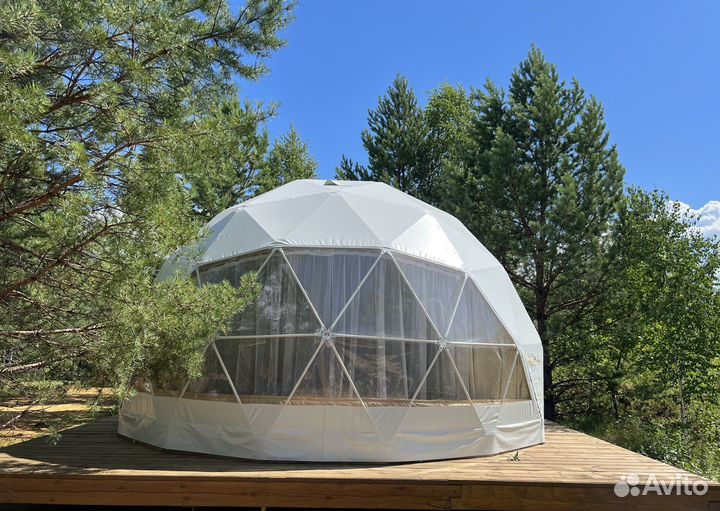 Зимний геокупол D7 шатер для глэмпинга