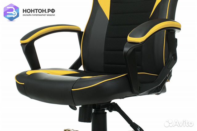 Кресло игровое Zombie Game 16 черное / желтое