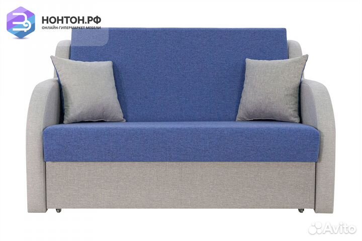 Диван аккордеон Ремикс 2 сине-серый