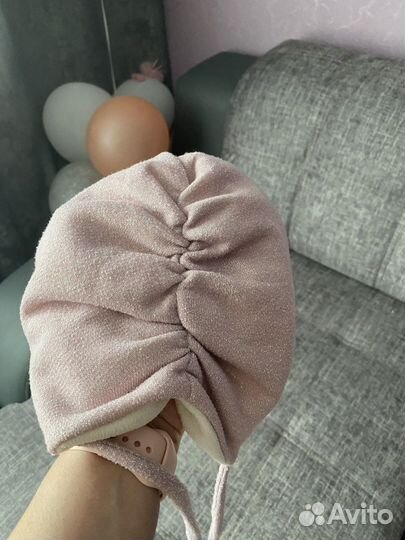 Детская шапочка со снудом для девочки