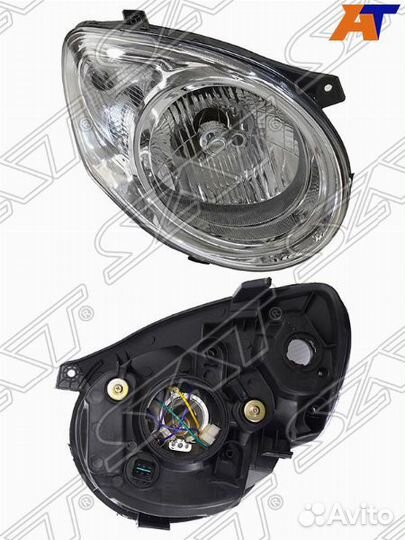 Фара KIA picanto 08-10 RH хром, 6 конт