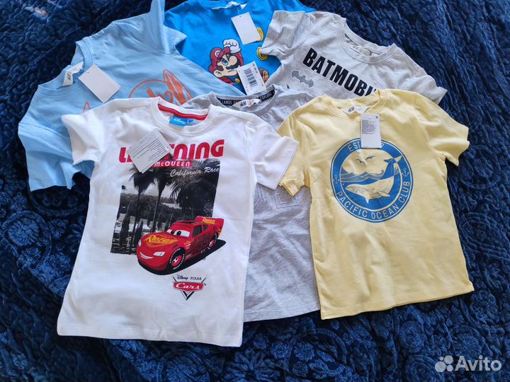 Новые футболки на мальчика H&M 110-116