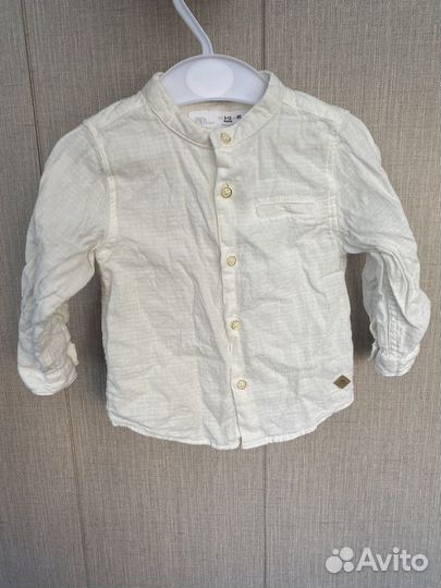 Рубашка zara для мальчика 80