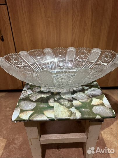 Ваза для фруктов хрусталь