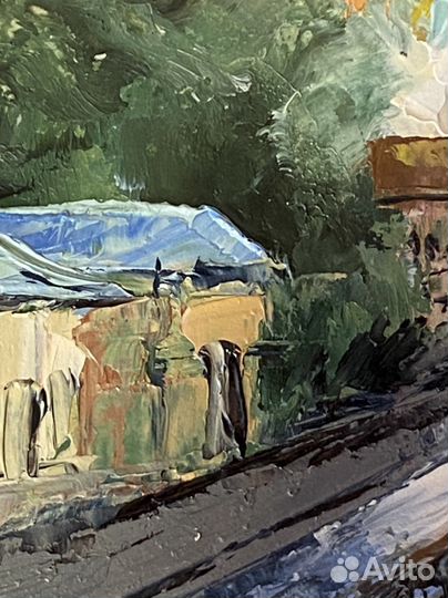 Картина Осенний Питер 15х10 см маслом на картоне