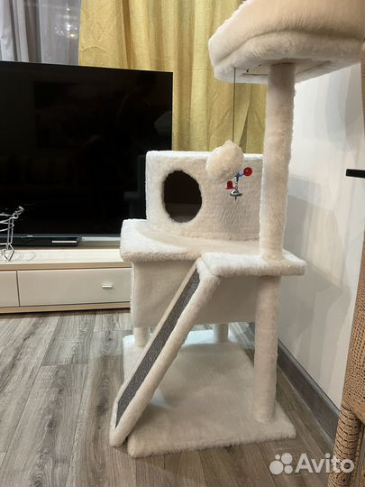 Когтеточка домик для кошки высокая