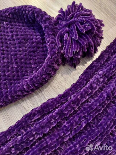 Комплект шапка, снуд для девочки 46-48