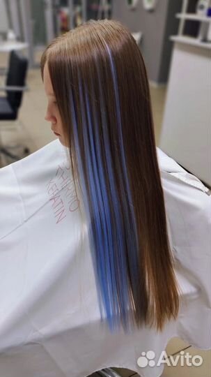 Наращивание цветных прядей