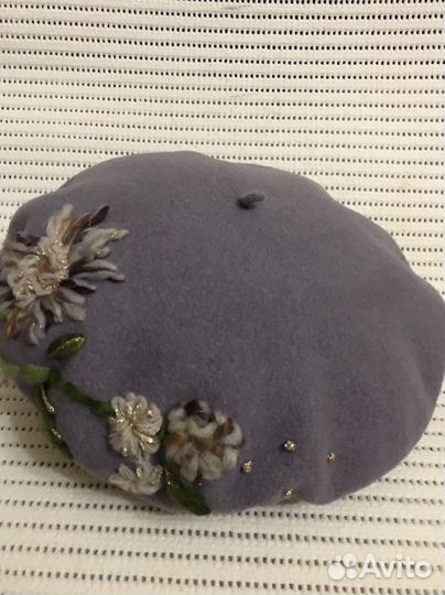 Новый берет 100 шерсть 58 размер Италия