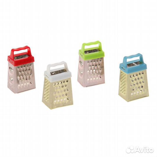 Терка 4-х сторонняя 3,5х6,5х3 см, цвета микс 54927