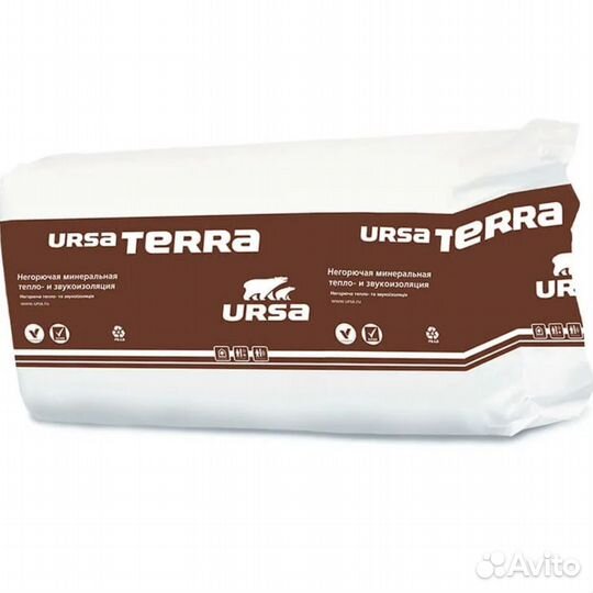 Негорючая вата Ursa terra