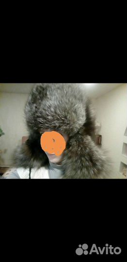 Шапка-ушанка из чернобурки