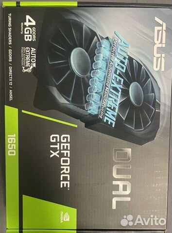 Продаю видеокарту Asus Geforce Gtx 1650 Dual 4GB