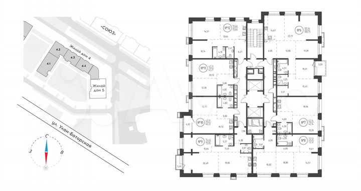 4-к. квартира, 108,4 м², 3/19 эт.