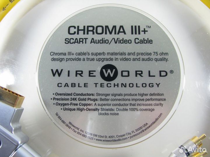 Кабель Wireworld Scart-3 RCA