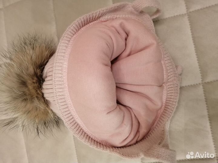 Шапочка для девочки на годик