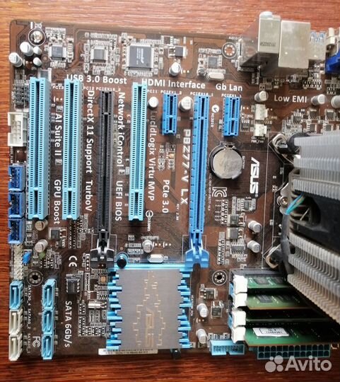 Материнская плата Asus + процессор i5-3550 + памят