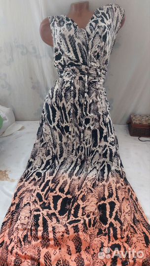 Сарафан макси леопард вискоза George с3 р.48-50