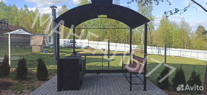 Кованные мангалы с крышей