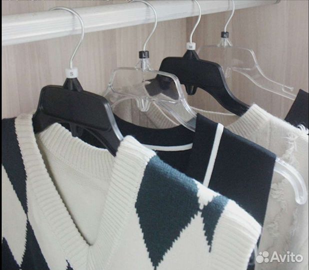 Бирки с размерами на вешалки для одежды