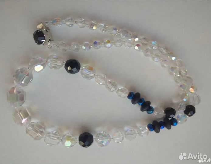 Бусы колье советских времен стекло, камень