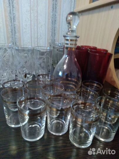 Стаканы, чайный сервиз, стопки, пиалы